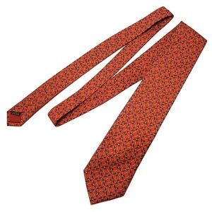 RICHEL 100% Silk Handmade Red Silk Necktie Tie Equestrian 3.25" x 61"